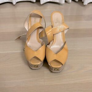 Fendi Nude high healed Sandals
